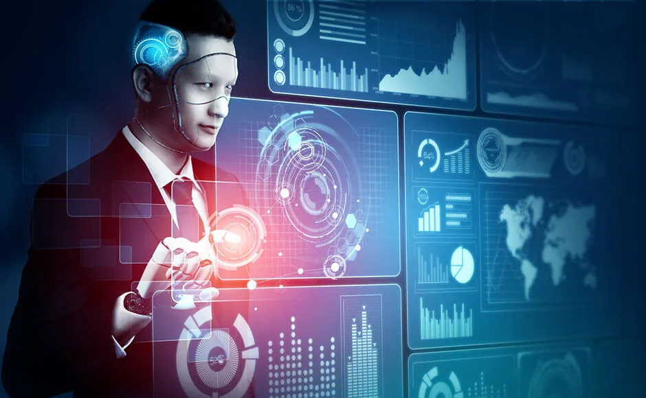 Engineer working with data visualizations